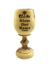 Olive Wood engraved communion cup